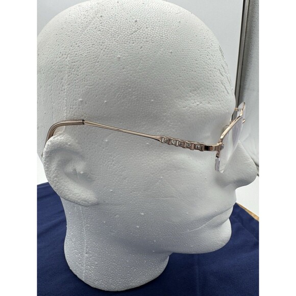 Sophia Loren Zyloware M163 057 Oval Brown Half Rim Womens Eyeglass Frames Bling - Picture 6 of 10